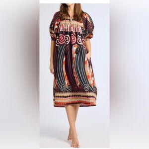 Mille Black Multicolor Printed Dress NWT